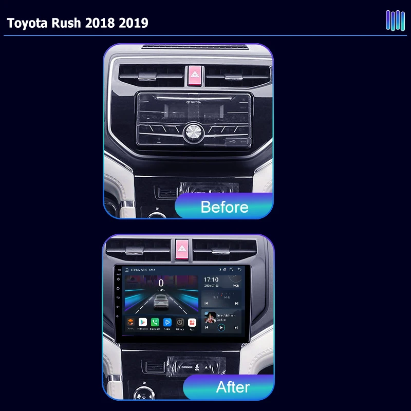 AI VOICE roadivox Android car radio for Toyota Rush 2018 2019 stereo GPS Navigation video Multimedia Player tape recorder