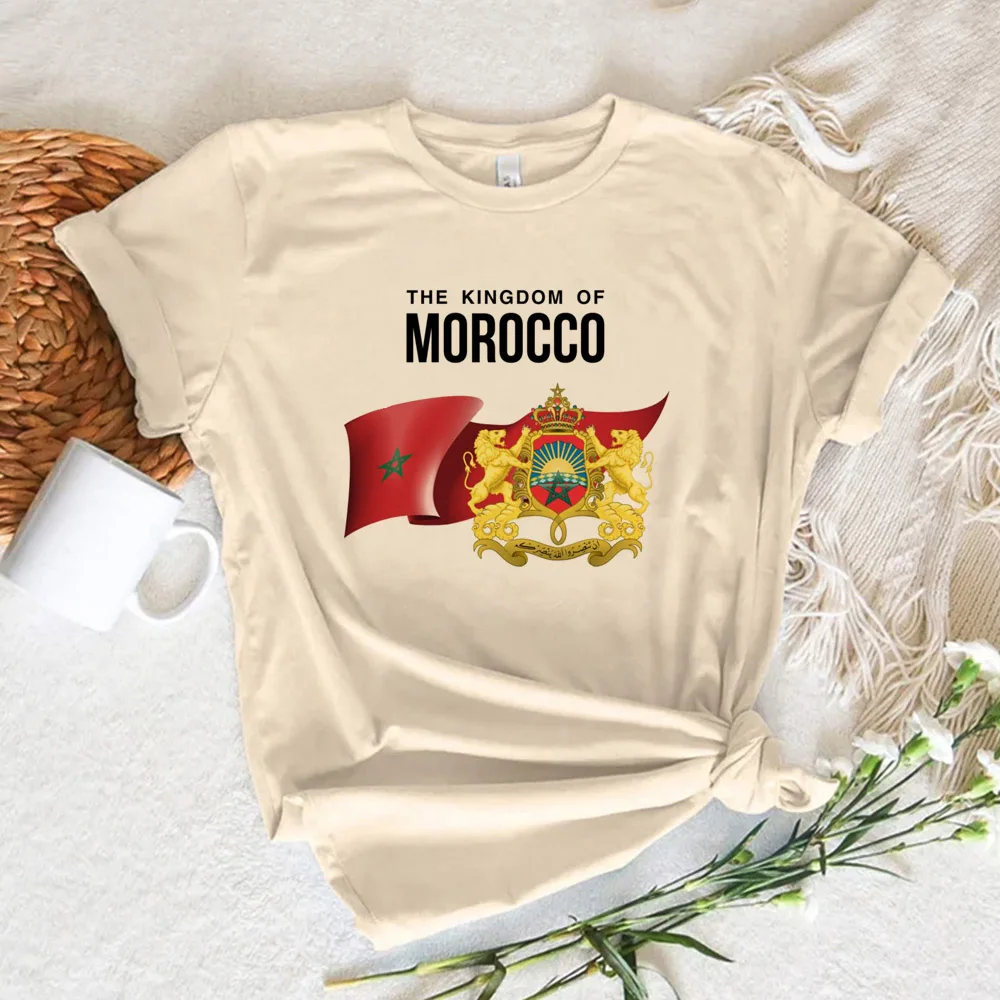 Maroc Morocco tshirt women Japanese Tee female anime harajuku 2000s clothes