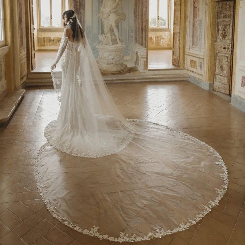 Shiny ivory white Wedding Dresses glitter flower decal off-shoulder Fishtail Skirt Gowns Made  wedding dress Bridal Gown