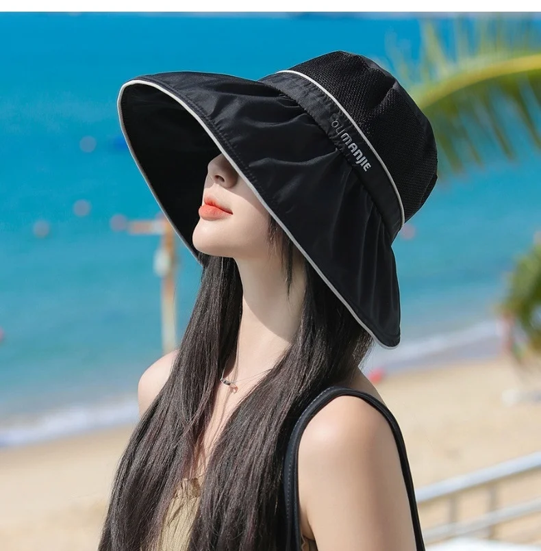 

Women's Sun Hat Summer Outdoor Wide-Brim UV Protection Breathable Sun Hat Foldable BUPF50+
