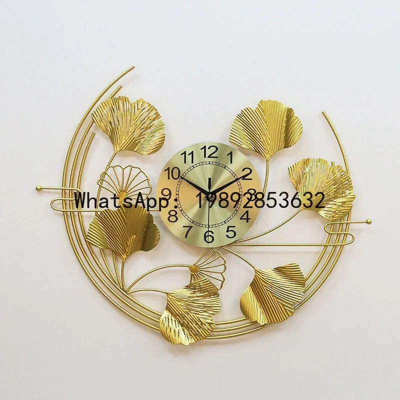 

PYJ creative wrought iron wall clock living room entrance wall decoration clock home silent clock