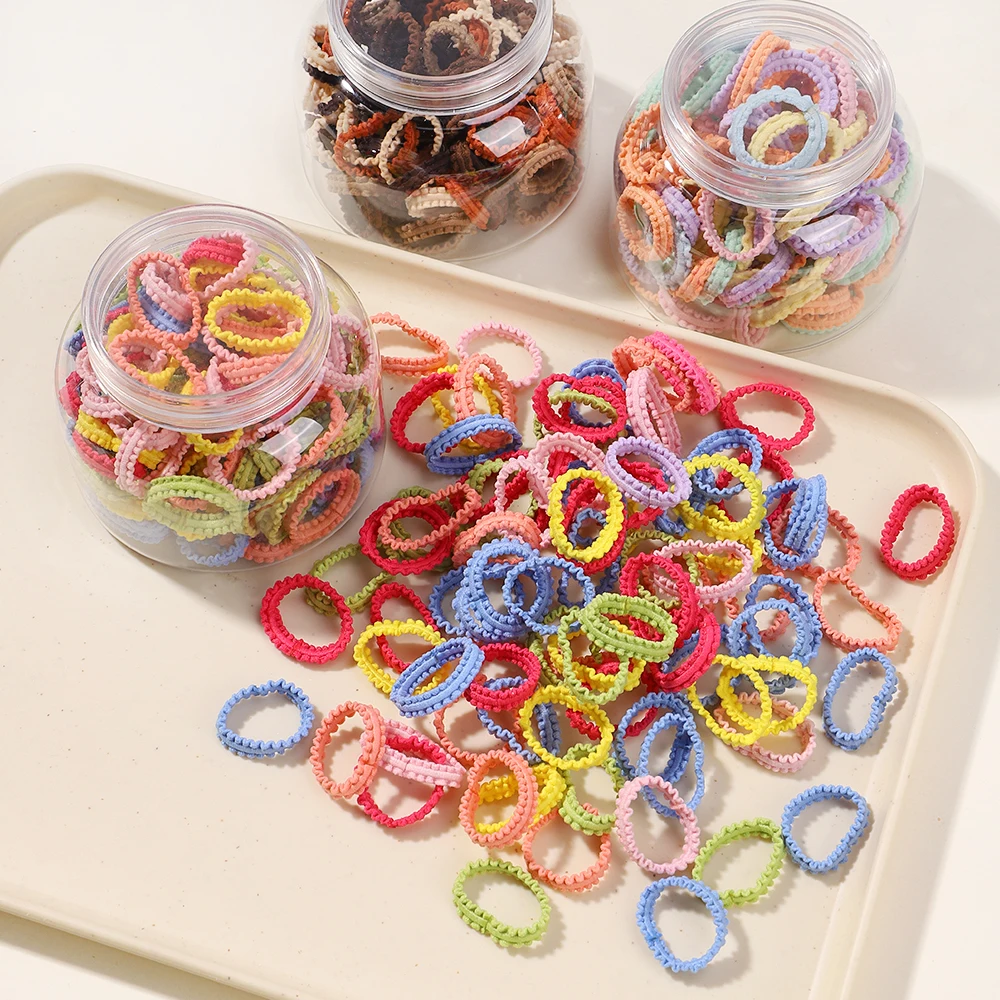 40/60pcs bambini colorati piccoli elastici ragazze cravatte per capelli fasce Non danneggiano cravatta coda di cavallo alta elastico durevole corda per capelli Set