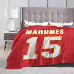 Pat Mahomes Soft Warm Light Thin Blanket Sports Pattern Pat Mahomes Chiefs Football Kansas City Football Patrick Mahomes