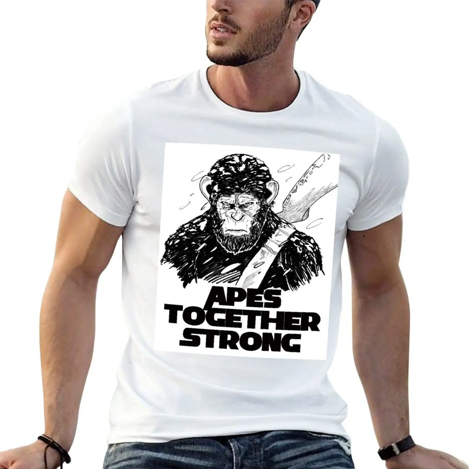Caesar: Apes Together Strong T-Shirt Casual Basic Short Sleeve T-Shirt