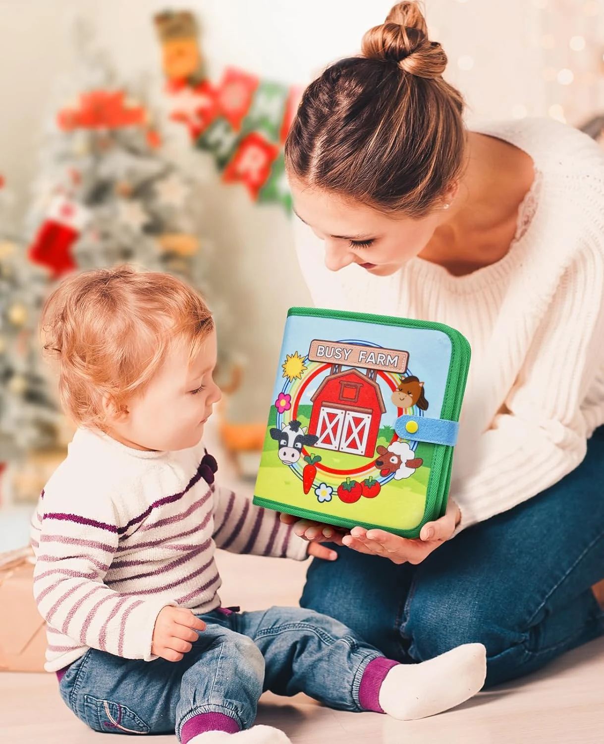 Ruchliwa tablica Montessori zabawki dla małych dzieci historię zwierząt gospodarskich zajęta książka zabawka sensoryczna naukę w wieku