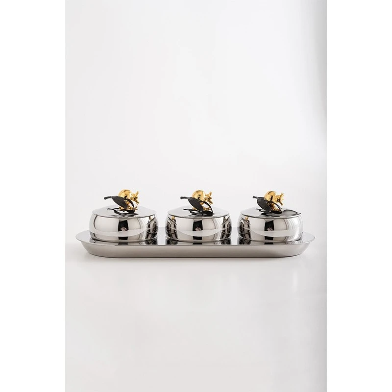steel dried fruit plate light luxury household tea table food bowl nut plate fruit plate model house decorative ornament