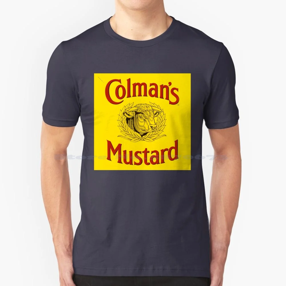 Colman'S English Mustard T Shirt 100% Cotton Tee Colmans Mustard Colmans English Mustard Hot Dog Condiment Spread Spicy Fast