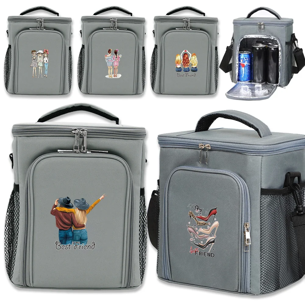 

Ice Pack Outdoor Camping and Picnic Organizer Box Fresh Food Delivery Container Friends Printing Series Refrigerator Bag