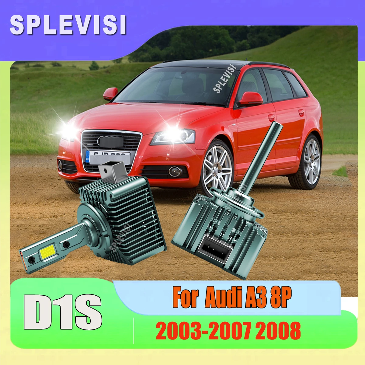 

D1S Car Lights Led Headlight Replacement Bulb 12v 120W 6000K Diamond White For Audi A3 8P 2003 2004 2005 2006 2007 2008