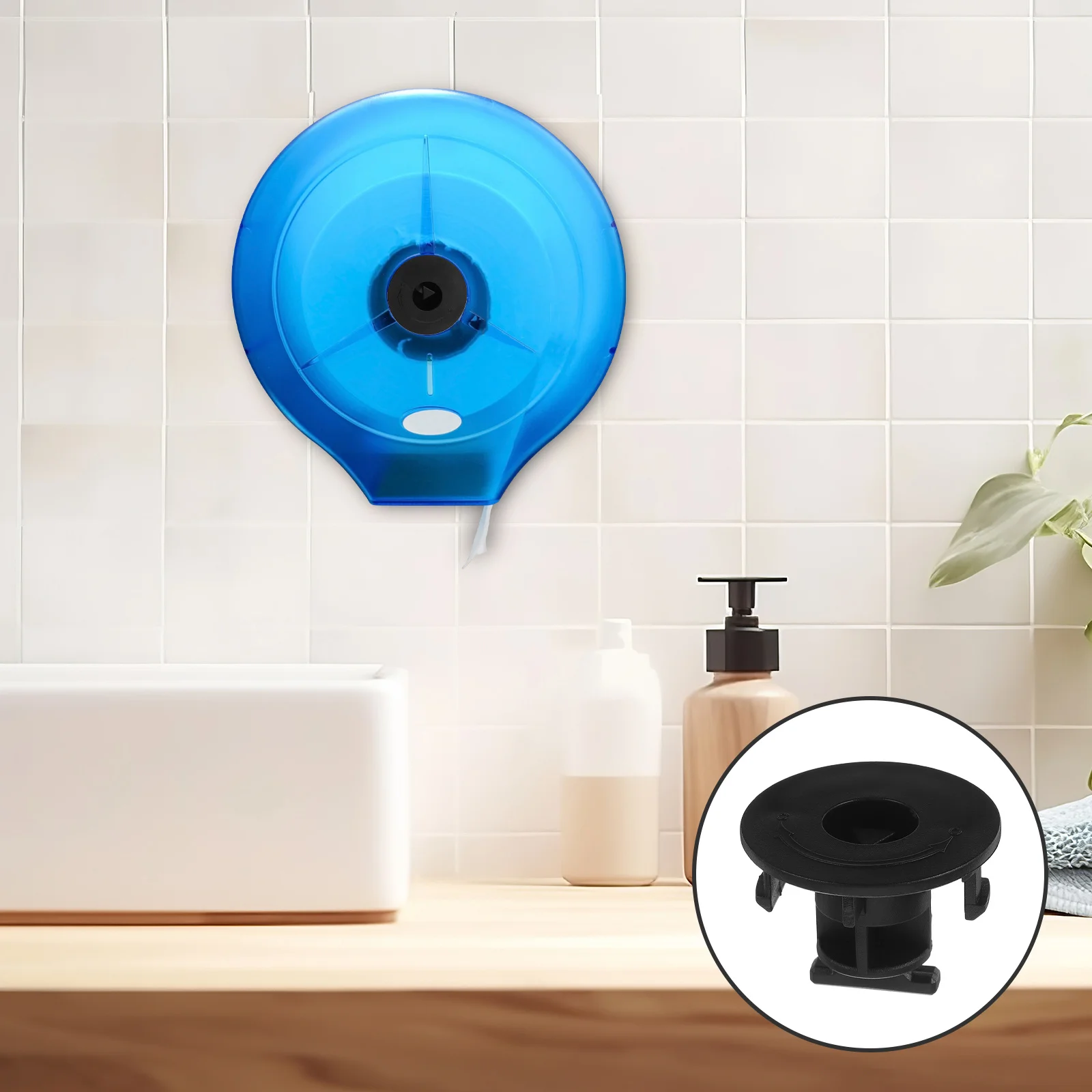 

Commercial Plastic Lock Core Toilet Paper Dispenser Replacement Tissue Box Bathroom Kitchen Office Universal Durable Stylish