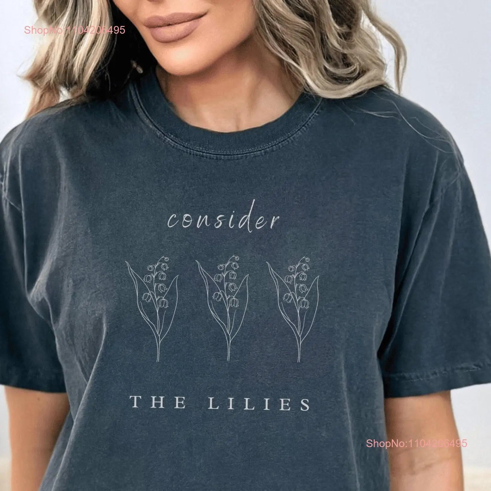 Consider The Lilies Mission Trip T Shirt Worship Leader Christian Line Art Merch Of Field Sermon On Mount