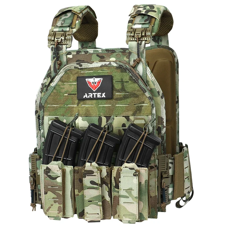 ARTEX Cycling Vest Outdoor Riding Gear Tactical Style Adjustable Vest MOLLE Style Storage Gear Quick Release Design