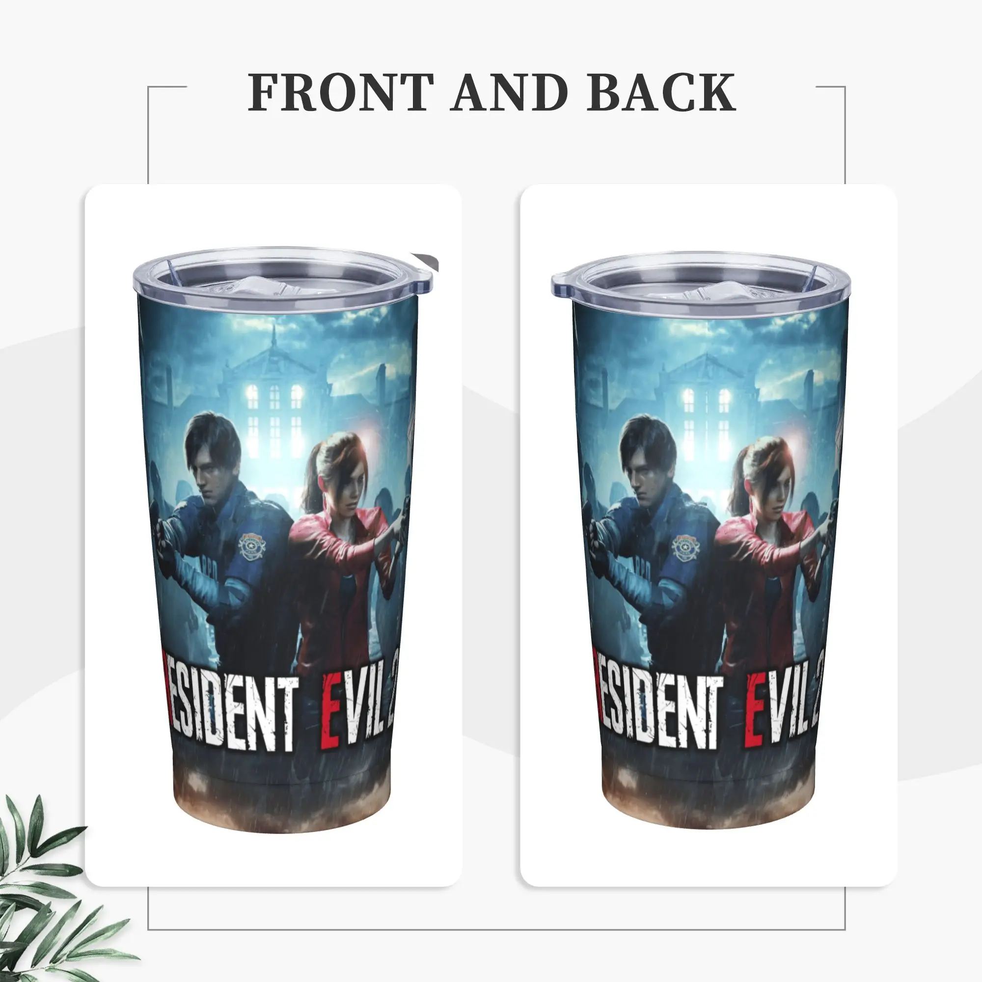 

Стакан из нержавеющей стали Claire Redfield Leon Kennedy, термочашки для видеоигр, сохранение тепла, кружки для холодных напитков, чашка, бутылка для воды