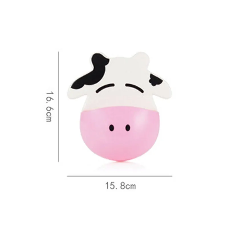 Cute Cow Toothbrush Holder Bathroom Kitchen Family Toothbrush Suction Cups Holder Wall Stand Hook Cups Storage Organizer Shelf