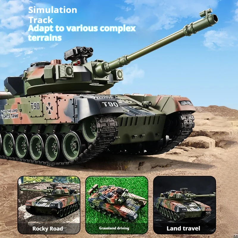 2025年新型大型リモコン戦車おもちゃ 男の子向け 車 火を発射可能 クローラー クライミング オフロード 男の子の誕生日プレゼントに最適