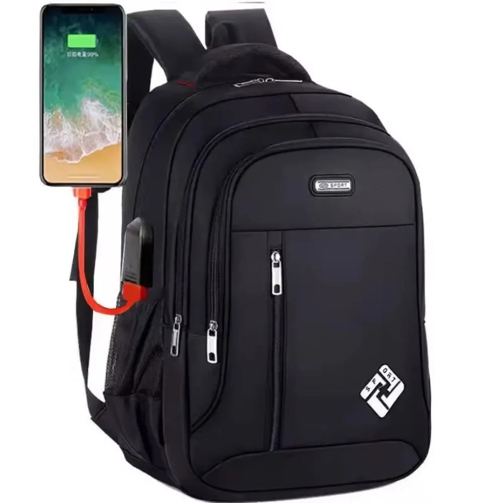 Multifunctional Business Notebook Backpack with USB Charging Port Large Capacity Casual Computer Bag Waterproof Wear-resistant