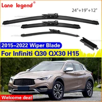 Escobilla limpiaparabrisas delantera y trasera de coche para Infiniti Q30 QX30 H15 2015-2022 accesorios de parabrisas ventana 2017 2018 2019 2020 2021