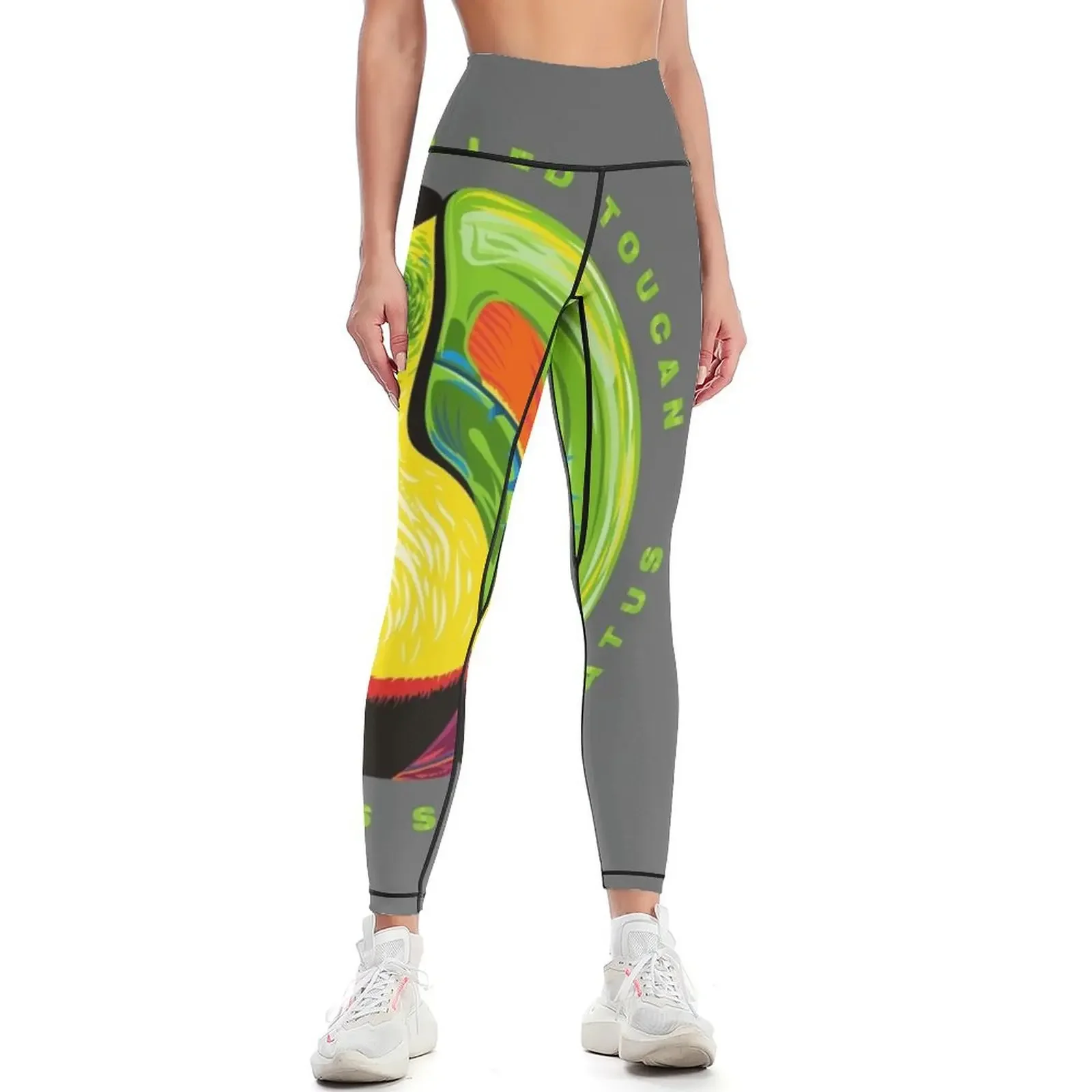

RAINBOW BILLED TOUCAN EXOTIC BIRDS Leggings Women's fitness Women's gym sportswear gym Sports pants woman Womens Leggings