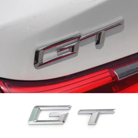 New Glossy Black Chrome 3D Letters GT Emblem For BMW 7 5 3 Series 320d E36 320 C 400 650 530 F07 F34 G32 GT Car Trunk Stickers