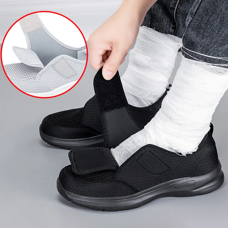 Unisex New Women Orthopedics Wide Feet Swollen Walking Casual Shoes Thumb Eversion Adjusting Soft Comfortable Diabetic Man Shoes