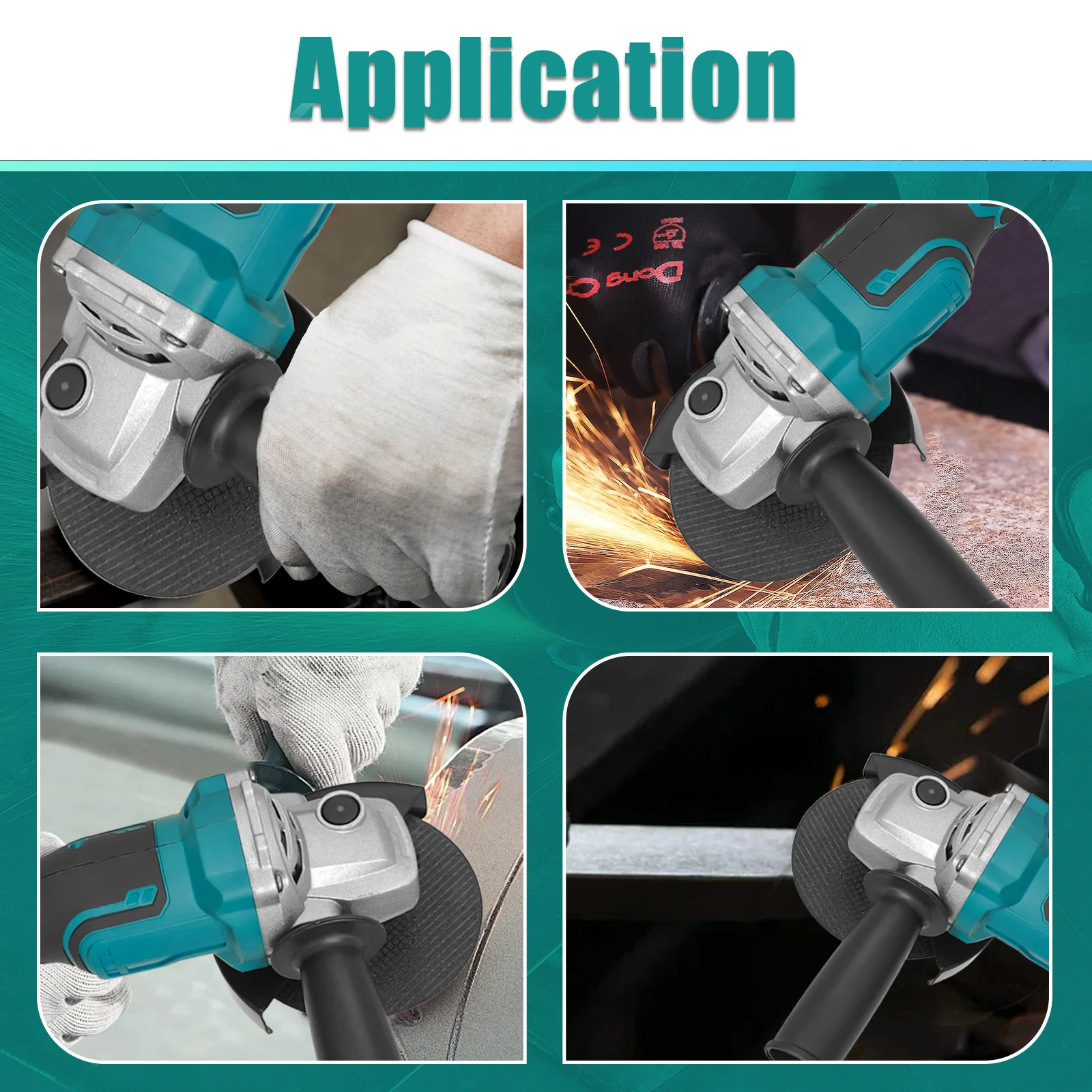 طاحونة زاوية لاسلكية 125 مللي متر طاحونة زاوية كهربائية تحل محل ماكيتا 18 فولت بطارية قوة فرش السيارات للقطع/الشحذ