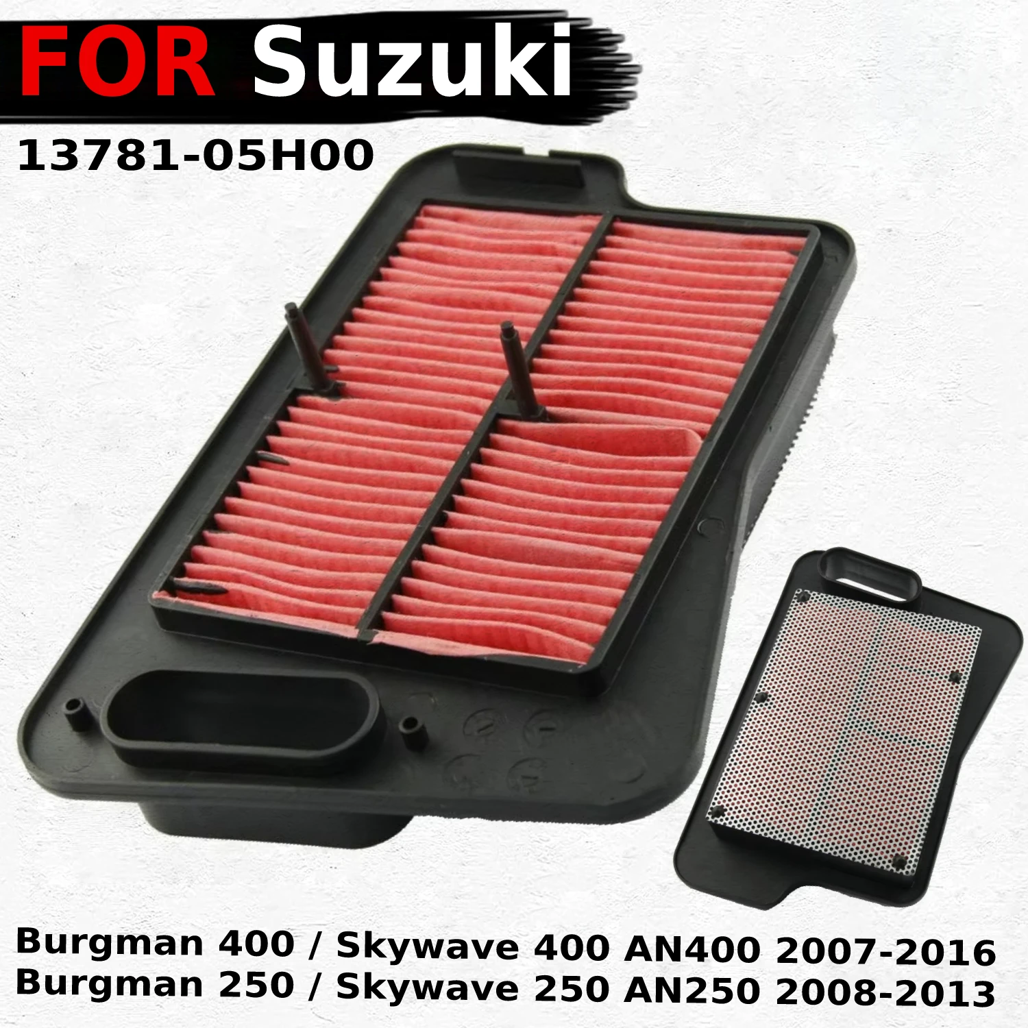 

Air Filter Intake Air Cleaner Element For Suzuki Burgman 400 AN400 2007-2016 2500 AN250 2008 2009 2000 2001-2013 13781-05H00