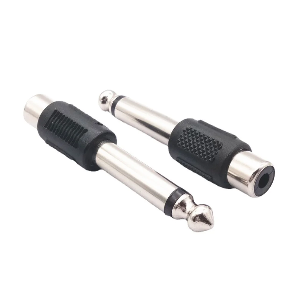 Musical Sound 2/12/100/200 Pieces 6.35mm 1/4inch Male Mono Plug to RCA Female Audio Adapter Connector Guitar Adapter Convertor