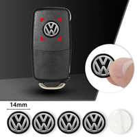 5/10PCS 14mm Car Logo Remote Key Stickers Decoration Decal For VW GTI Polo Golf Passat Tiguan Arteon Touareg Taigo Caddy GTD