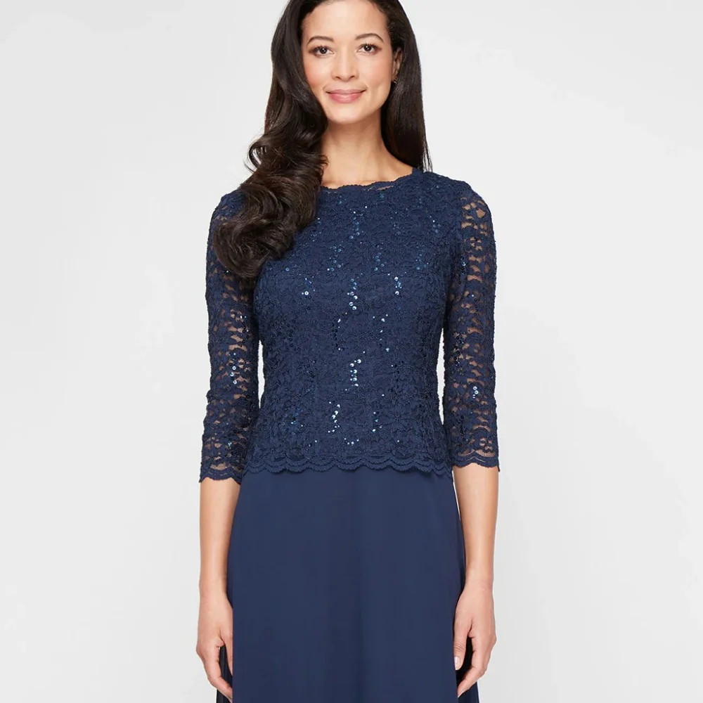 Abito per la madre della sposa in chiffon personalizzato per le donne Abito da cerimonia per invitati a un matrimonio con linea alla caviglia Abito da sera per la madre della sposa