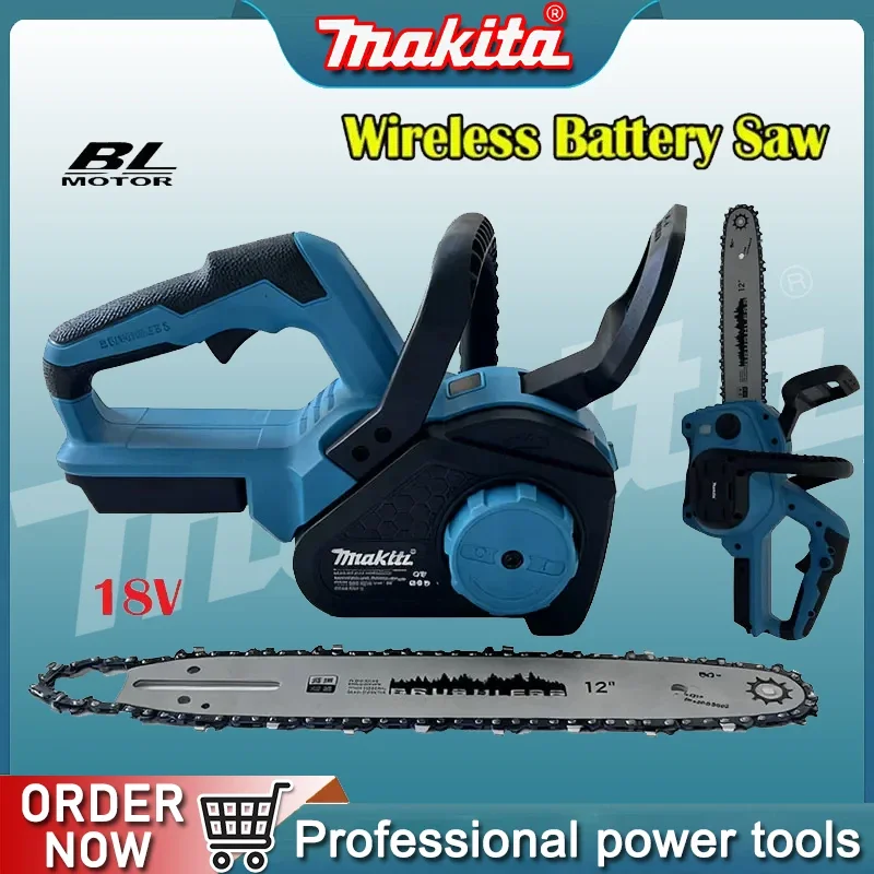 ماكيتا 12 بوصة منشار كهربائي بدون فرش 1500 واط تشذيب لاسلكي النجارة أداة السلطة يده حديقة القاطع ل 18 فولت #1
