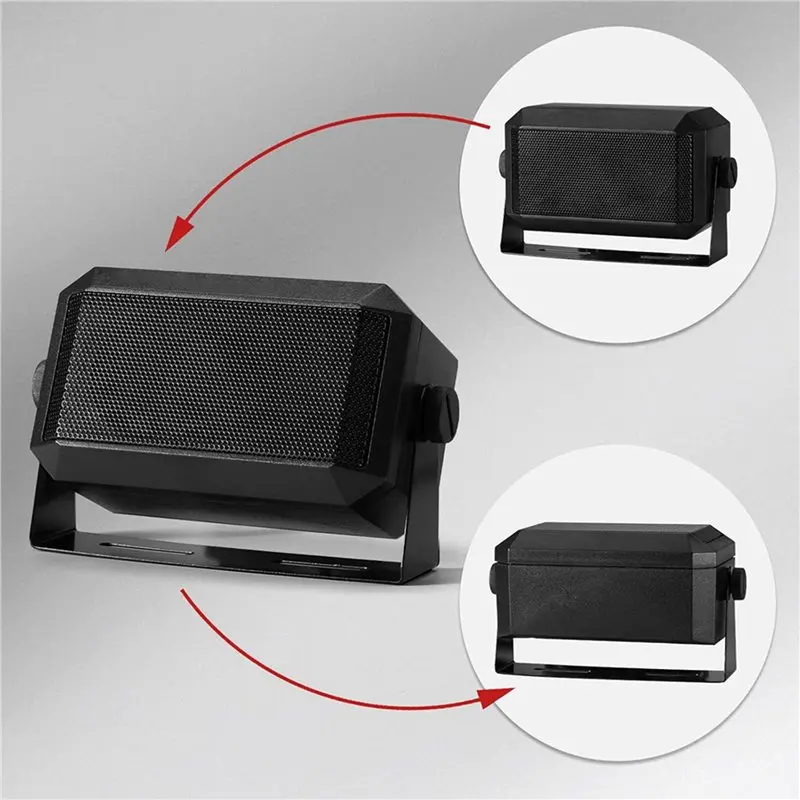 N13R-(Durable) 2X External Mini Speaker For Car Mobile CB Radio, 5W Output And 8Ω Impedance,Portable Speaker