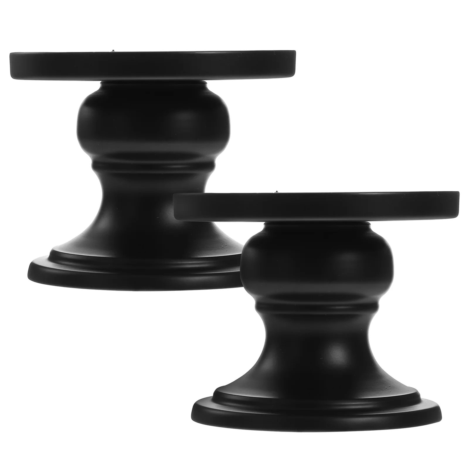 Black Holders Pillar Candles Iron Pillar Holders Decorative Candlestick Holders Stand