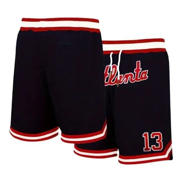 Fashion Retro Basketball Shorts Size 13 Letter Print Loose Training Running Outdoor Casual Shorts Quick Drying Short Pants Moto