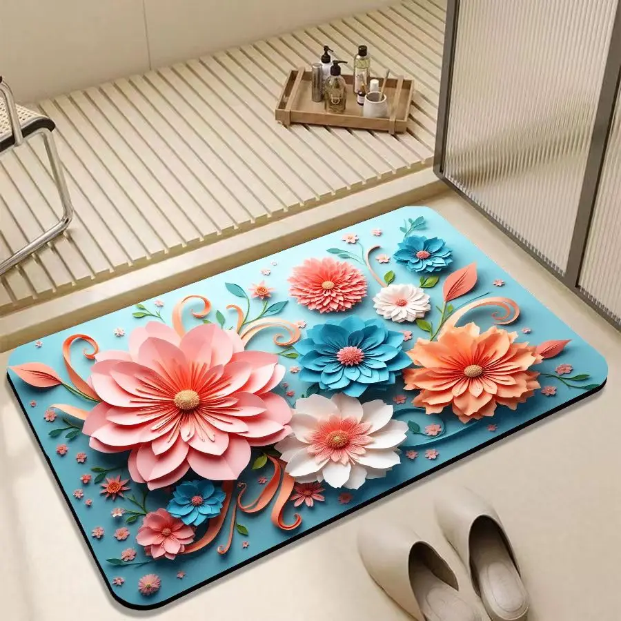 

VIKAMA Bathroom Entrance Door, Kitchen Carpet, Water-Absorbing And Anti-Slip Floor, Entry Mat, Home Decoration
