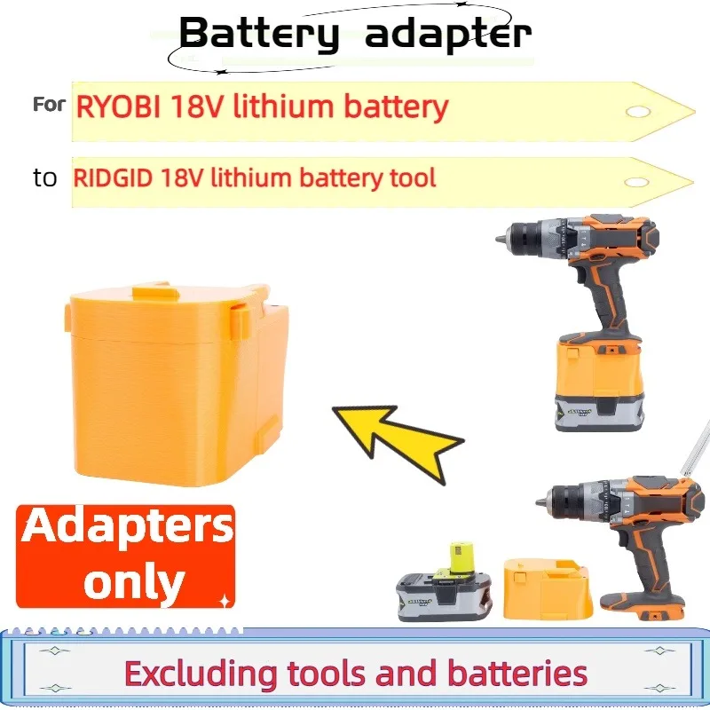 

Адаптер для литиевой батареи RYOBI 18 в, преобразование в литиевую батарею RIDGID 18 в, Беспроводная электрическая дрель (только адаптер)