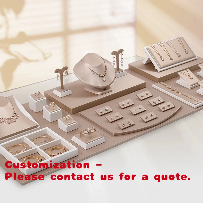 

Customize.Square Pattern Jewelry Display Stand Necklace Portrait Model Stud Hanger Watch Bracelet Necklace Rings Earrings Displa