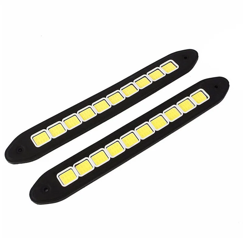 1x10led 12V światła do jazdy dziennej DRL COB Strip lampa przeciwmgielna samochodowa wodoodporna