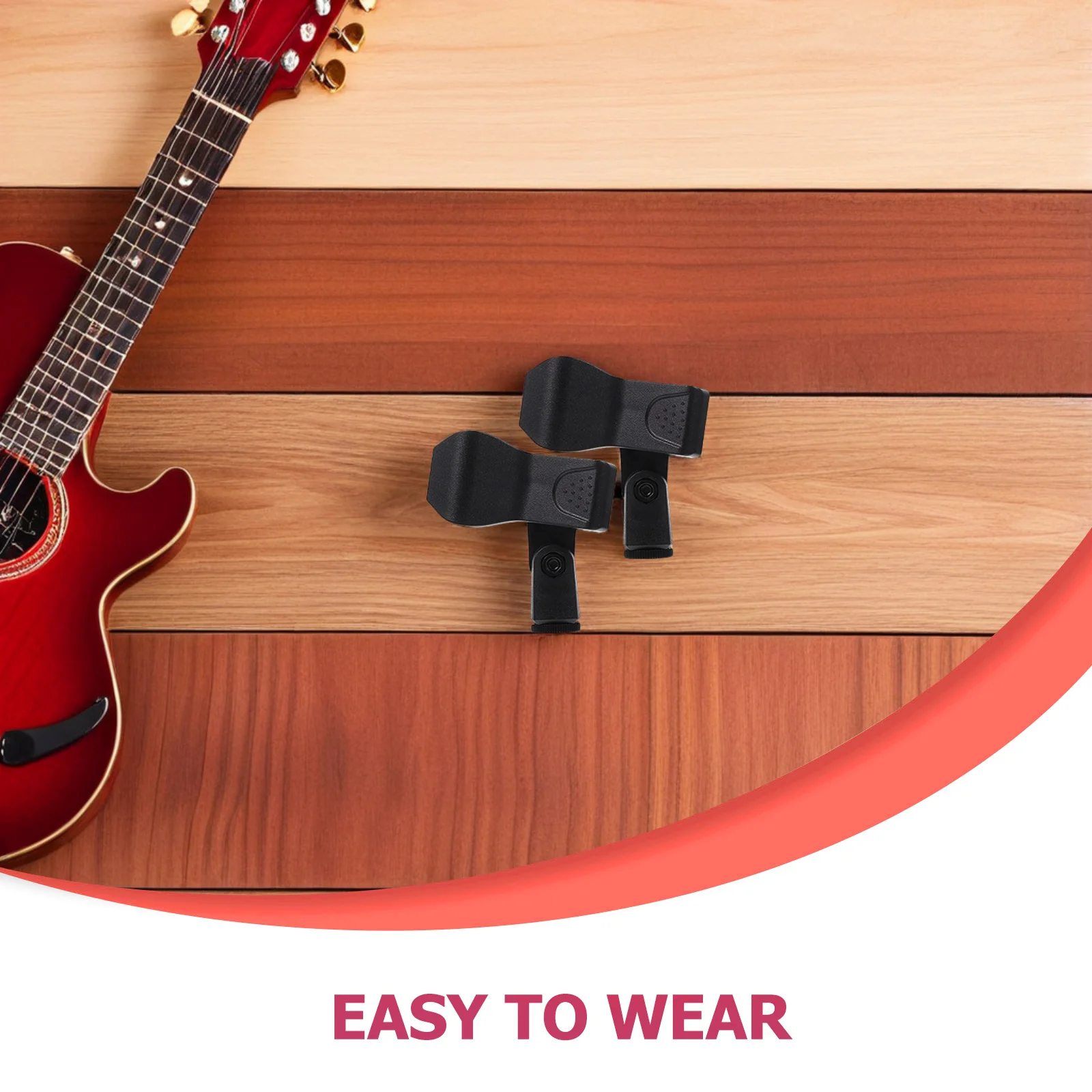 

2Pcs Microphone Holders Reliable Mic Stand Clip Adjustable Height Inclination Easy to Use Plastic Microphone Clips