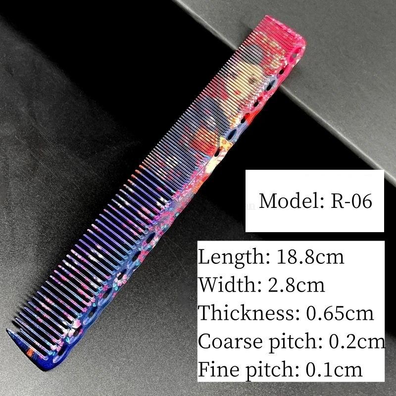 Haarschnitt Kamm profession elle Friseursalon Friseur Kämme Graffiti Muster doppelseitige Haar bürste Friseur Styling-Tools y0702 – Detail 18