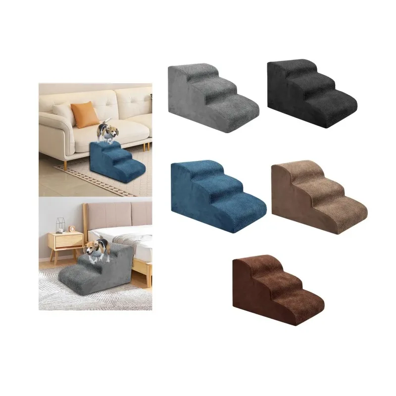 Pet Steps Wide Platform An-ti Slip Climbing High B-ed and Couch C-at D-og Steps D-og Stairs Ramps for Older Dogs Small Pets Pupp