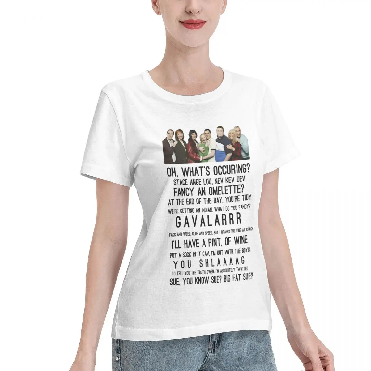 Top Rated Gavin And Stacey Women's T-shirt Minimalist Outfit Fashion Ladies Shirt