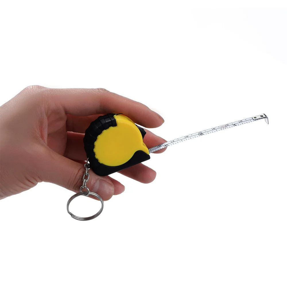 Small Steel Tape Measure 1m Mini Key Chain Portable Automatic Rebound Soft Steel Tape Measure