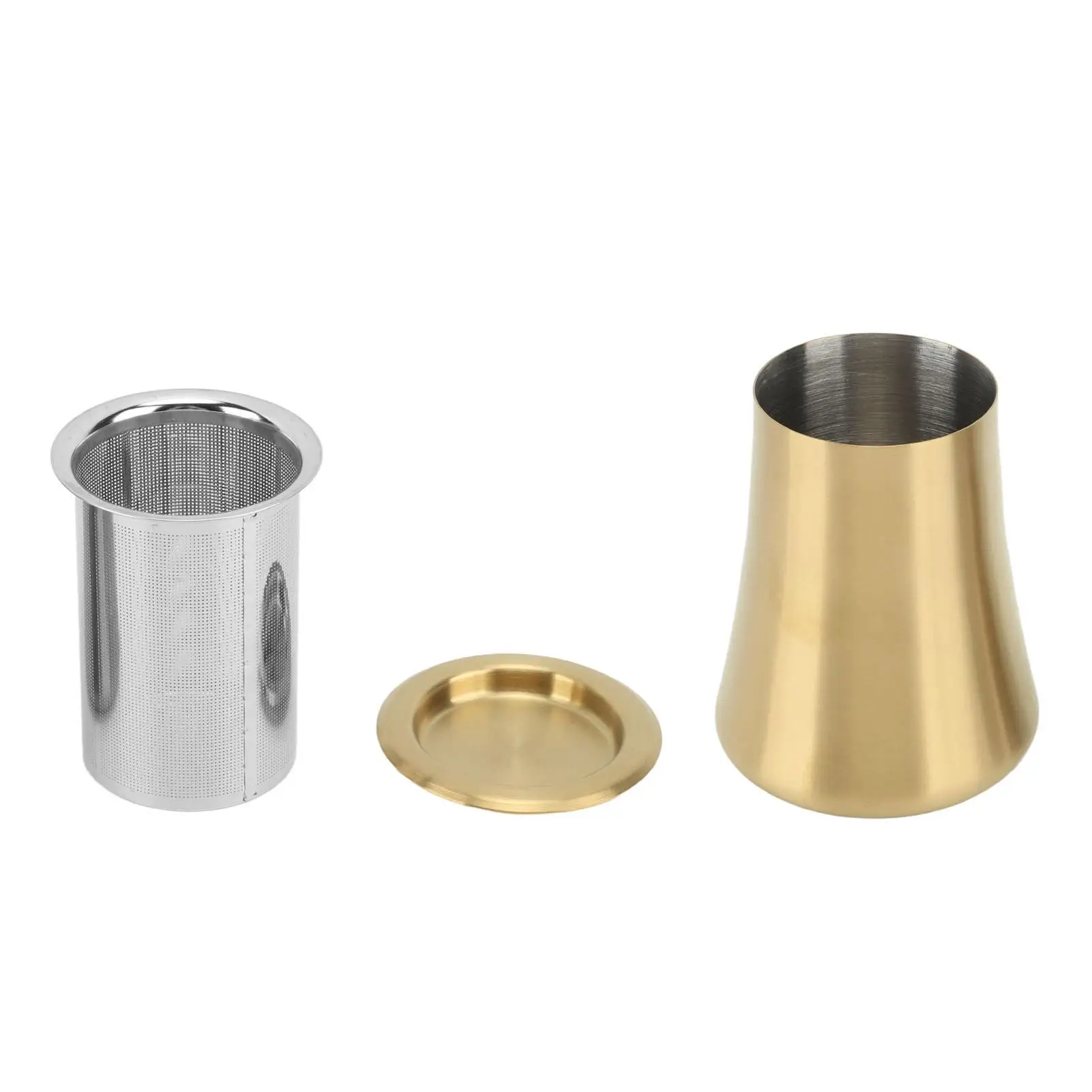 Portable Gold-Plated Coffee Sieve Cup - Detachable, Easy-Clean Design for Home & for office Use