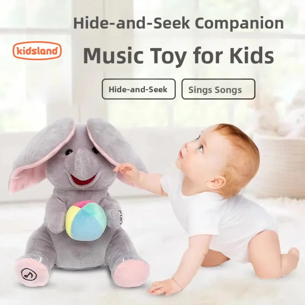 

Новинка 2025, плюшевая игрушка слона в хованке, детская игра в хованку, игрушка для пения, интерактивные музыкальные игрушки, подарки