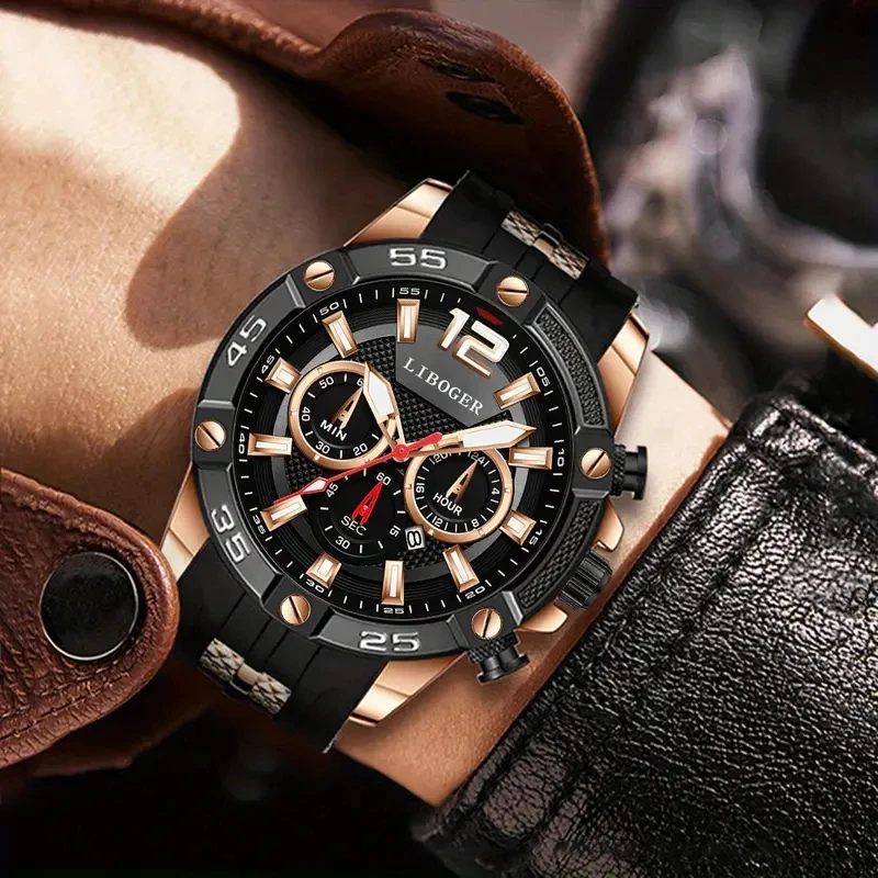 Men's Luxury Large Dial Quartz Wristwatch