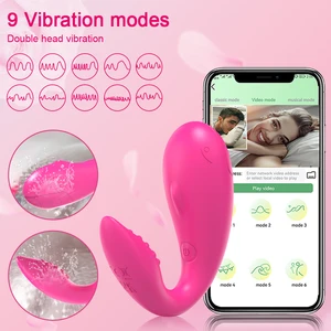 App Bluetooth Kontrol Vibrator Telur untuk Wanita Klitoris Stimulator Wearable G Spot Vibrator Cinta Telur Dewasa Bergetar Mainan Seks 12 vibrat seks penjualan terbaik - №