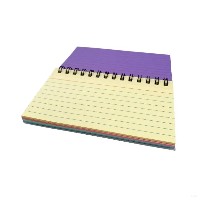 2025 New Twin Coil Binding Notebook 50Sheets Lined Pocket Writing Notepads Small Paper Notebook for Note Taking Drawing