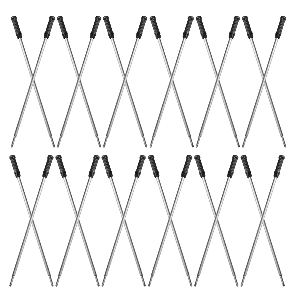 

50pcs Ballpoint Pen Refills Black Medium Point Metal Ink Refills For Office School Home Use Smooth Writing Quick-Drying