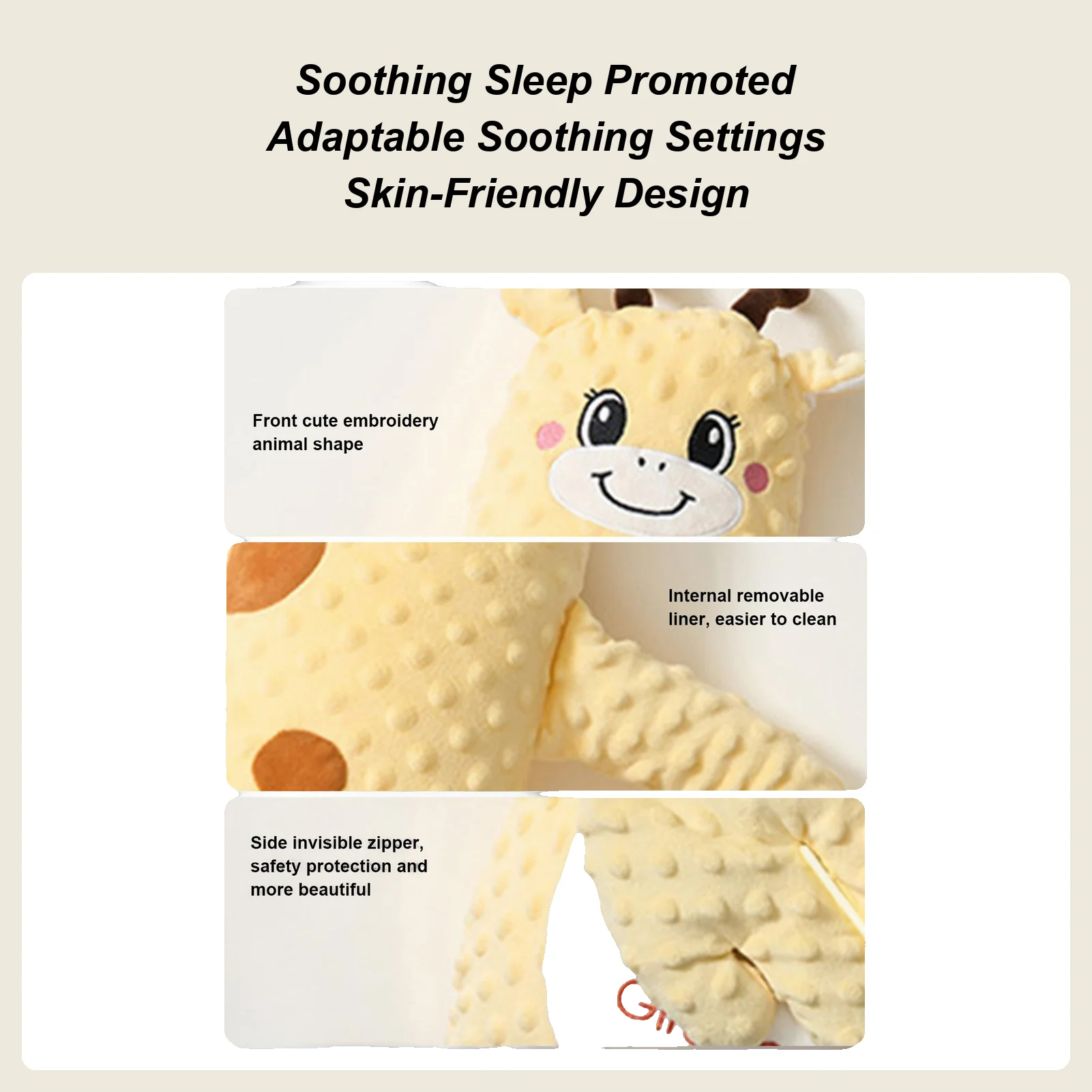 

3-режимная регулируемая подушка для сна для детей, предотвращающая испуга, успокаивающие ладони для малышей 0-3 лет, пульт дистанционного управления, средство для сна ребенка