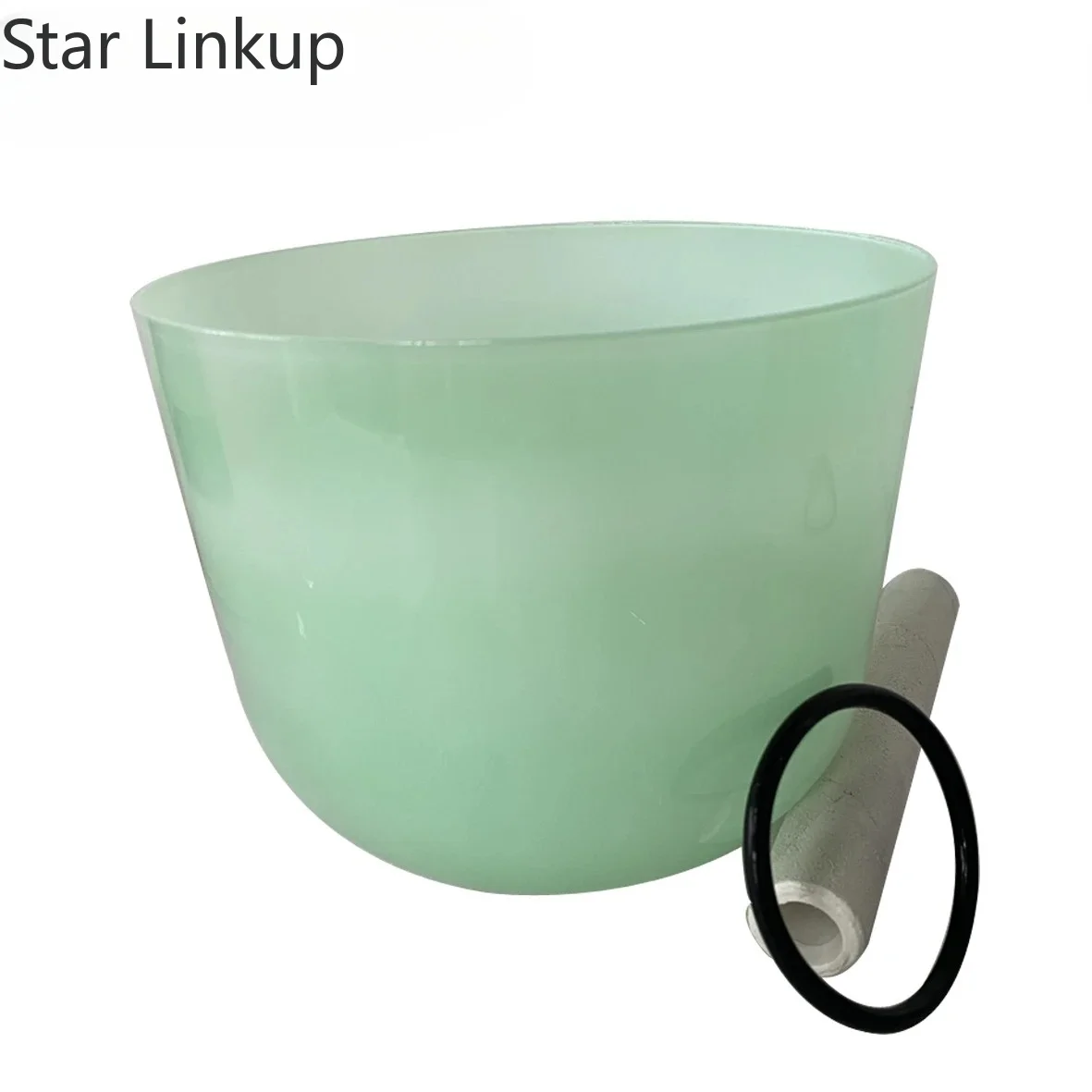 Star Linkup lower frequency big energy deep 2nd octave musical note  F or F# note  Magic chakra green crystal singing bowl about 9.5
